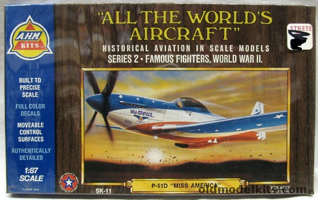 AHM 1/87 P-51D Mustang Racer Miss America, SK-11 plastic model kit